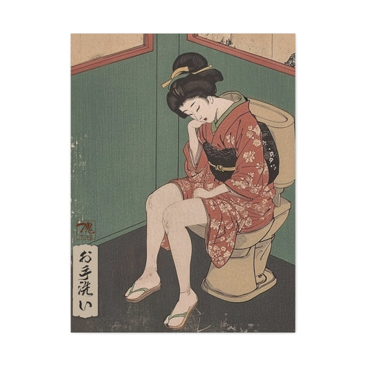 Ukiyo-e Art - Otearai • Traditional Japanese Art on high quality Canvas