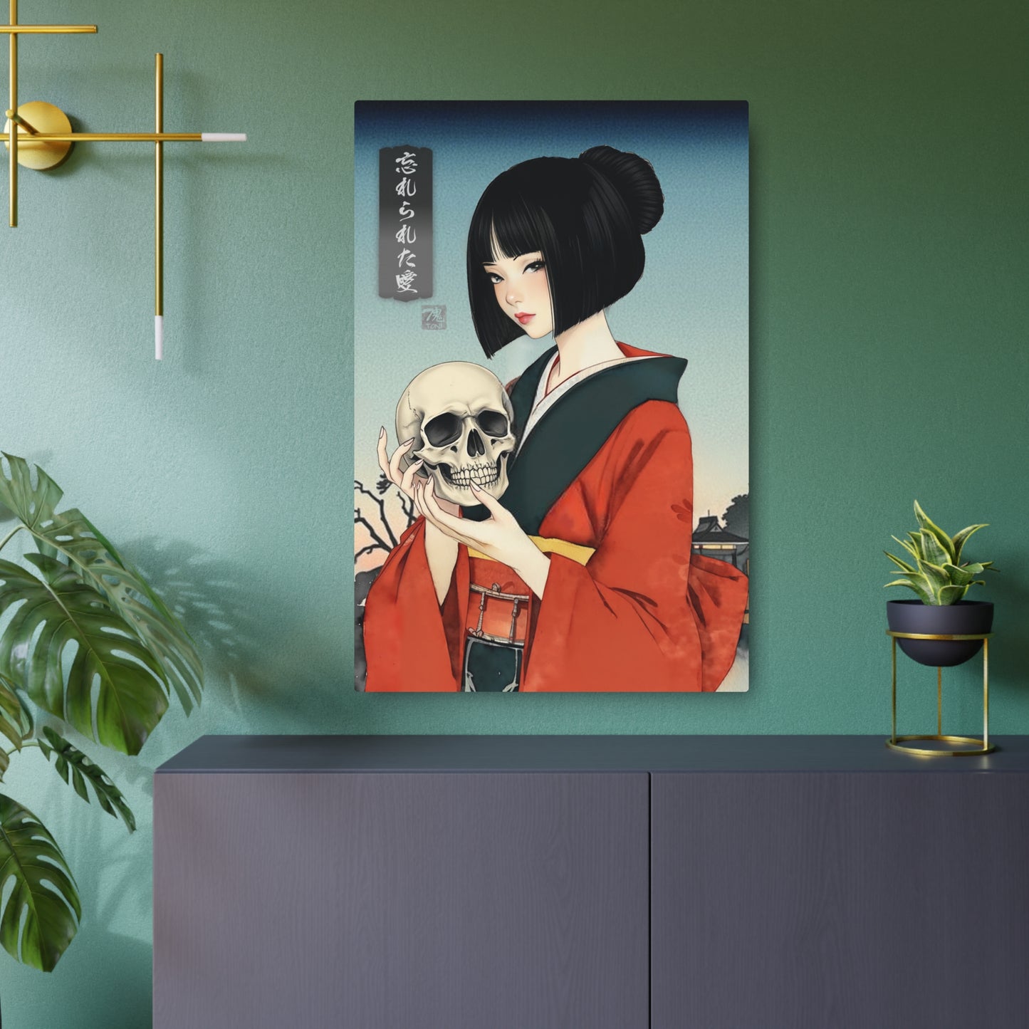 Ukiyo-e Art - Forgotten love 🇺🇸 US Shipping - Traditional Japanese Art on Metal Poster