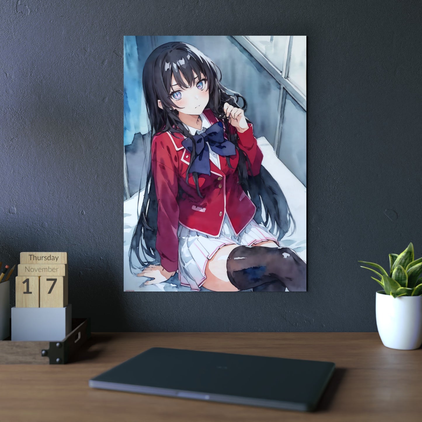 Suzune 🇩🇪 GER Shipping - Watercolor Anime Art on Metal Poster