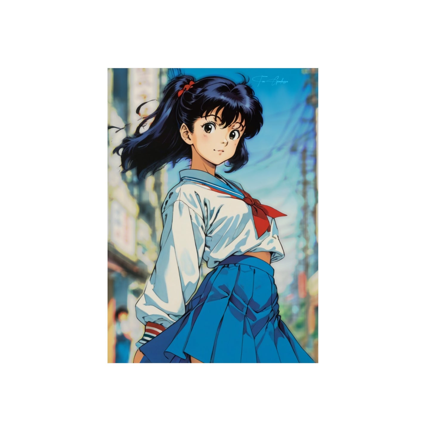 City Pop Collection - Sayori from the docks 🇩🇪 GER Shipping - Anime Art on Metal Poster