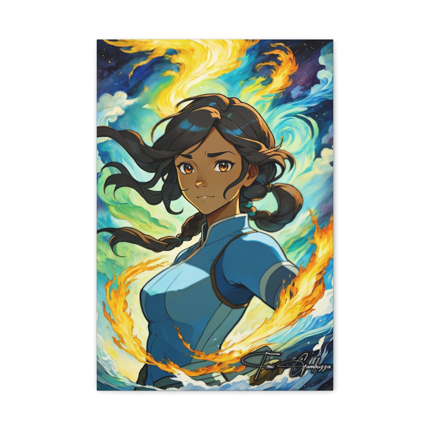 Avatar Korra Portrait - Anime Art on high quality Canvas