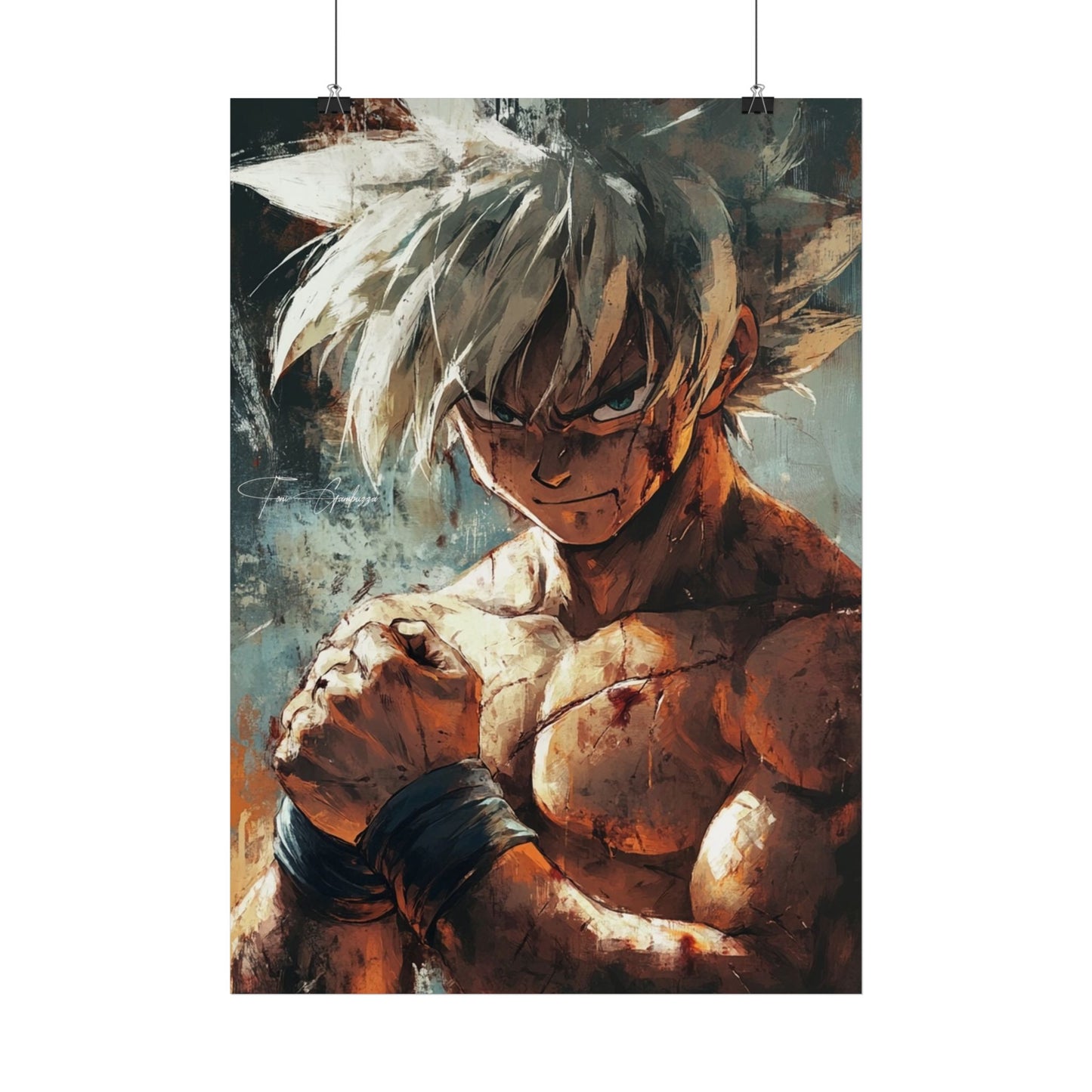 Anime Art - Goku after Battle • Anime Art on high quality poster