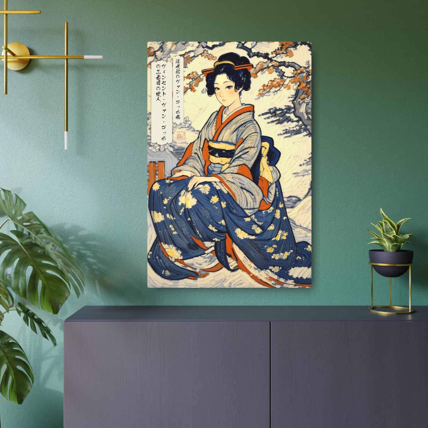 Ukiyo-e Art - Vincent van Gogh's third mistress 🇺🇸 US Shipping - Traditional Japanese Art on Metal Poster