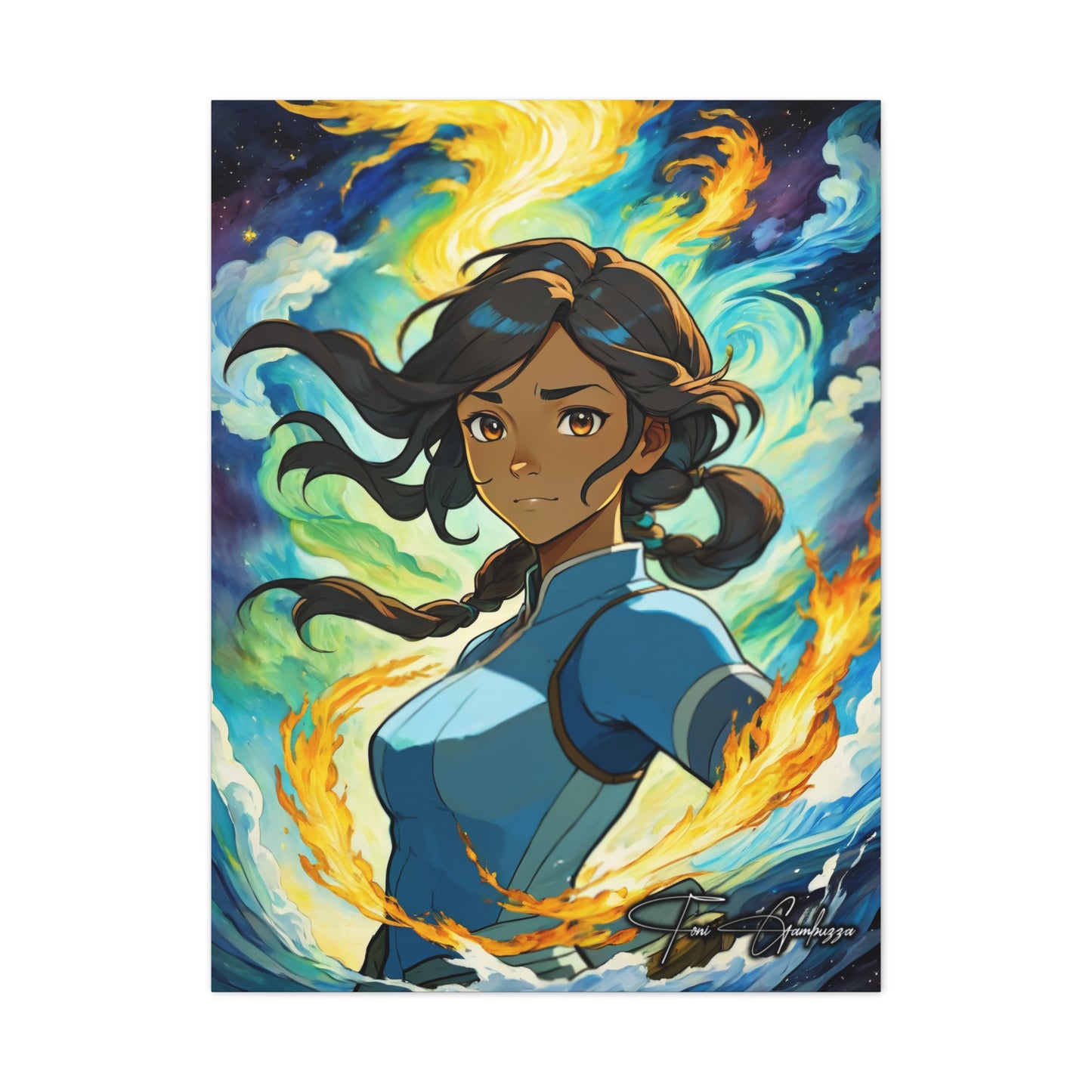 Avatar Korra Portrait - Anime Art on high quality Canvas