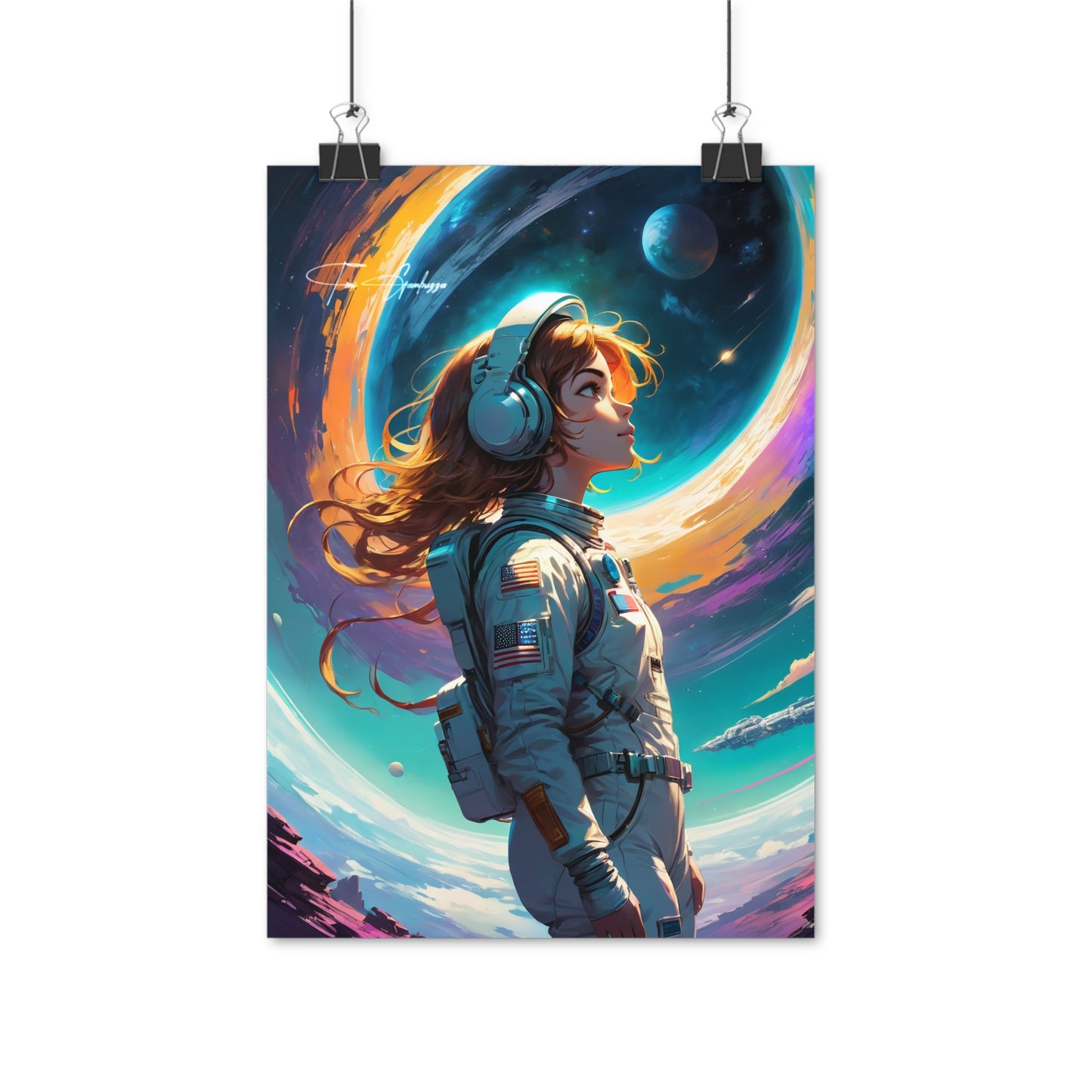 Space.mp3 - Anime Art on high quality poster