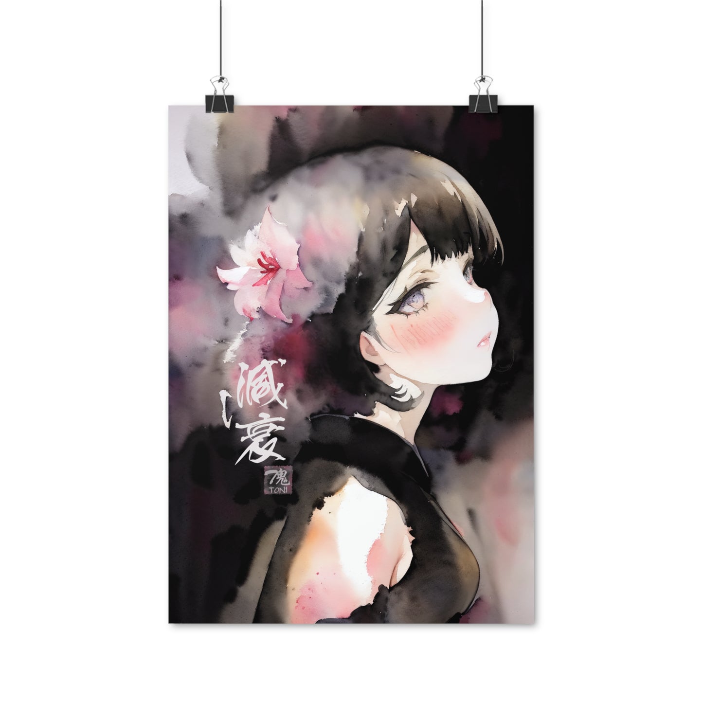 Decay - Watercolor Anime Art on high quality poster