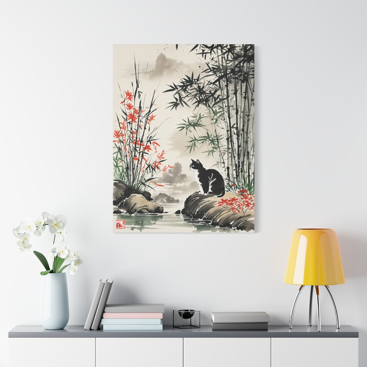 Sumi-e Art - Amidu • Traditional Japanese Art on high quality Canvas