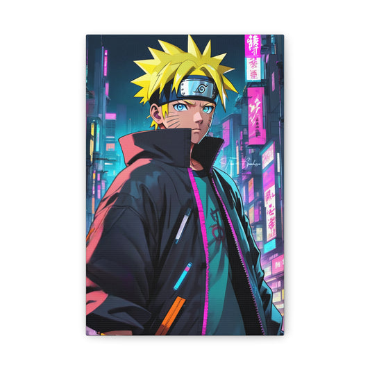 Cyberpunk Naruto - Anime Art on high quality Canvas