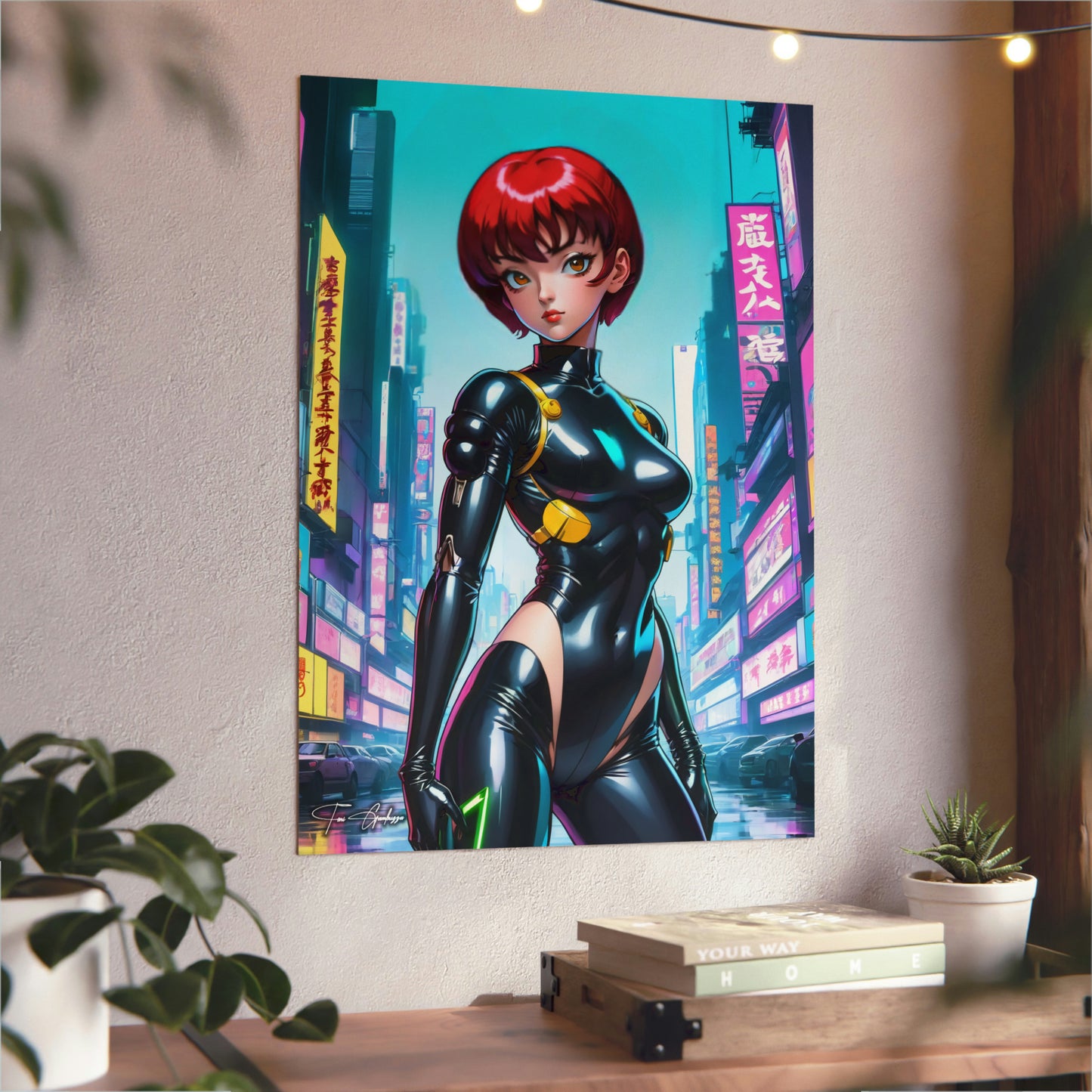 Cyberpunk Ranma Chan 🇩🇪 GER Shipping - Anime Art on Metal Poster