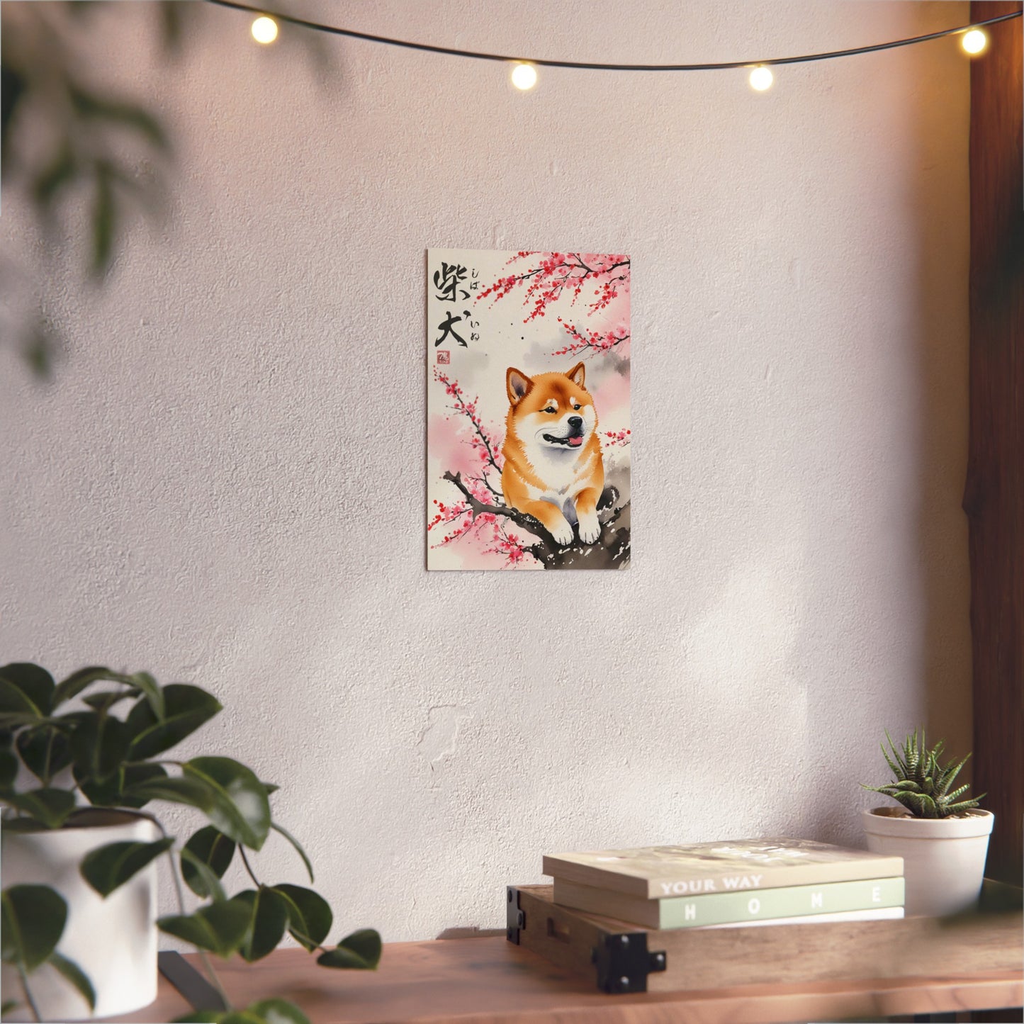 Sumi-e Art - Shiba Inu 🇩🇪 GER Shipping - Traditional Japanese Art on Metal Poster