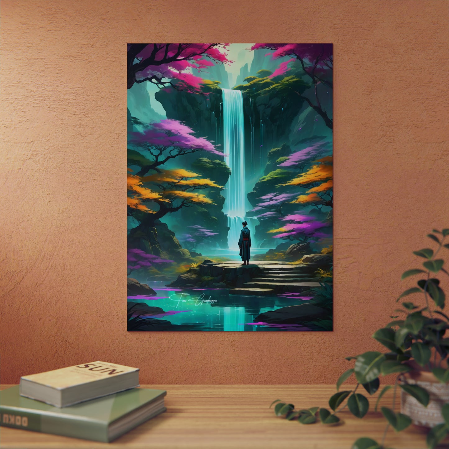 Zen Reflections: Flow 🇩🇪 GER Shipping - Anime Art on Metal Poster