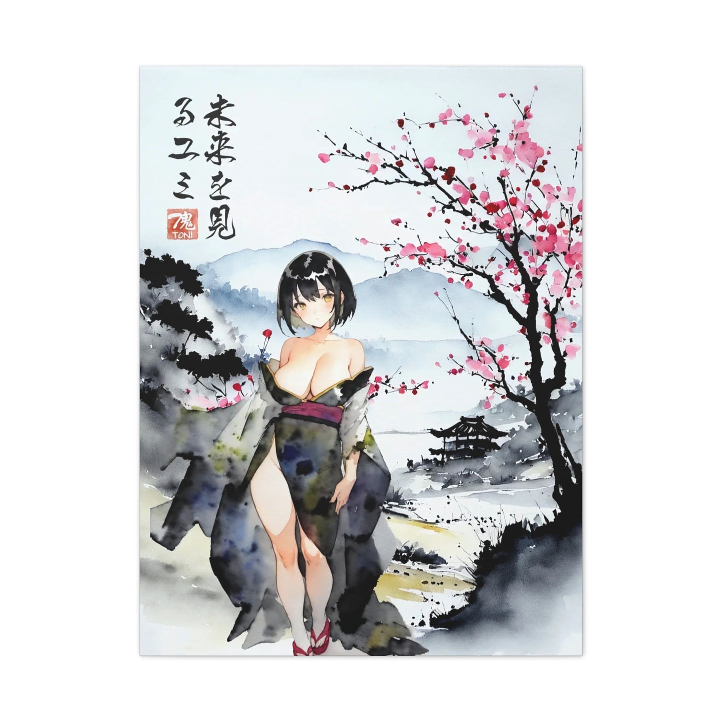 Sumi-e Art  - Yumi • Traditional Japanese Art on high quality Canvas