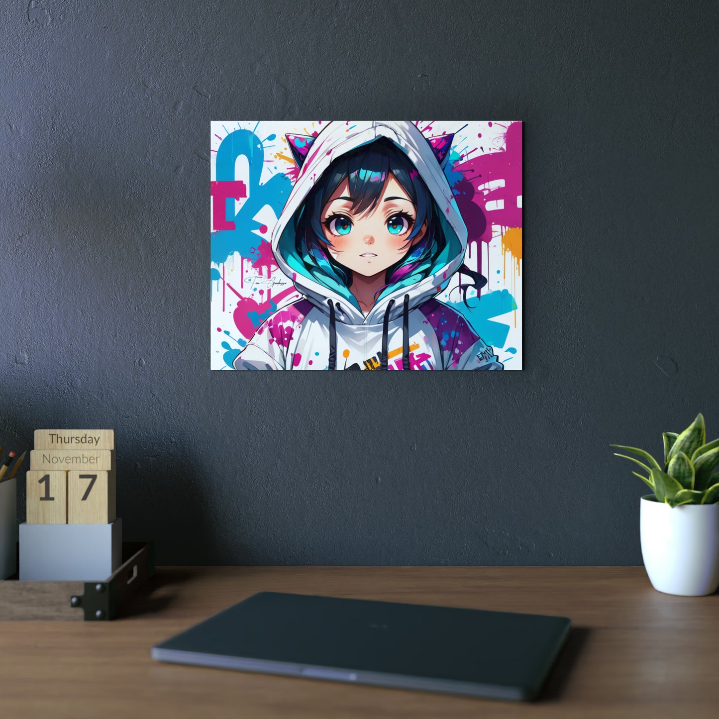 Manga Mural: Kohana 🇩🇪 GER Shipping - Anime Graffiti Art on Metal Poster