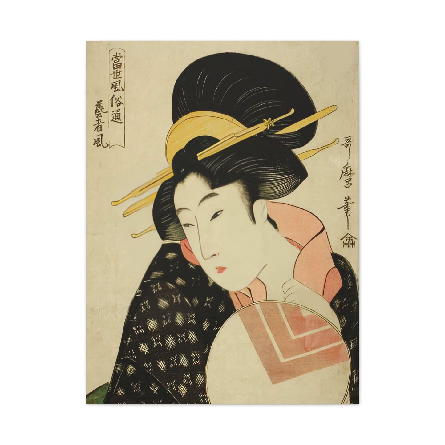 Ukiyo-e Art - Geisha Style - Kitagawa Utamaro • Traditional Japanese Art on high quality Canvas