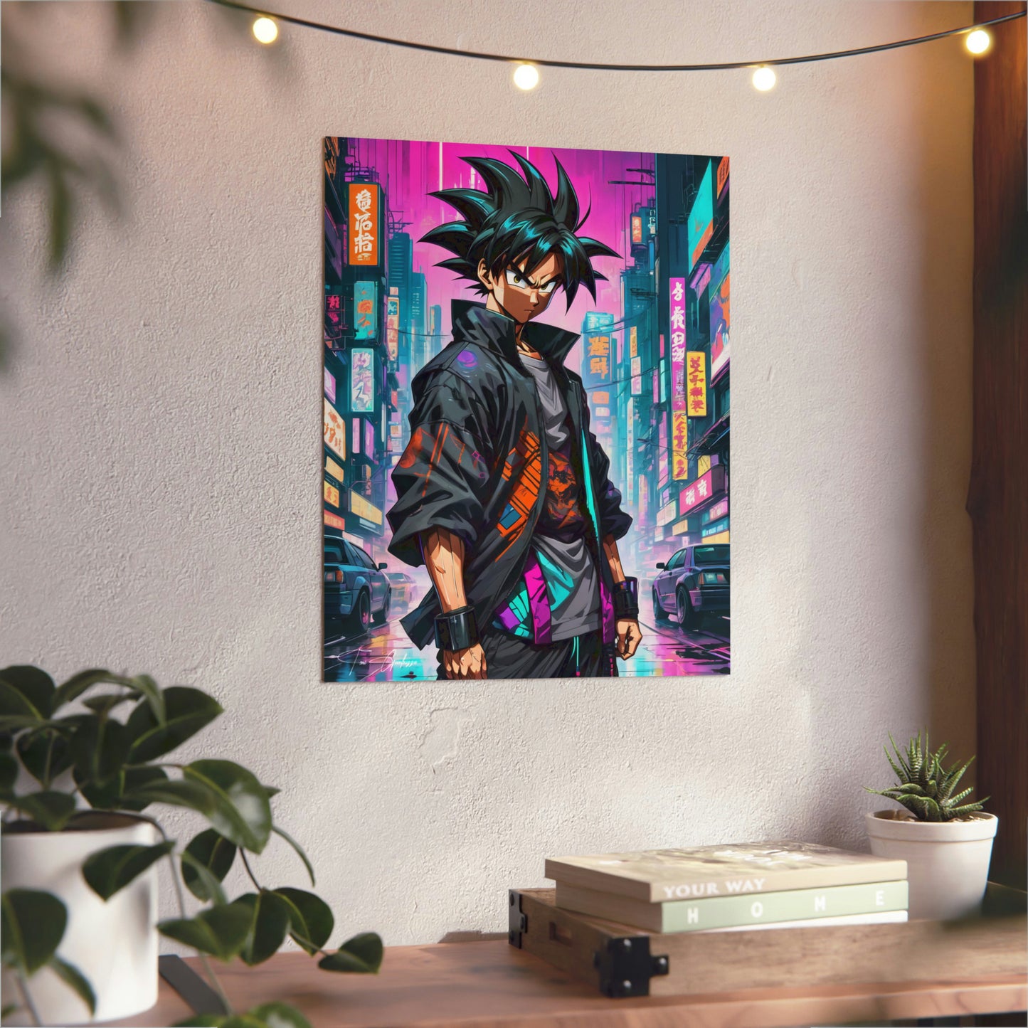 Cyberpunk Son Goku 🇩🇪 GER Shipping - Anime Art on Metal Poster