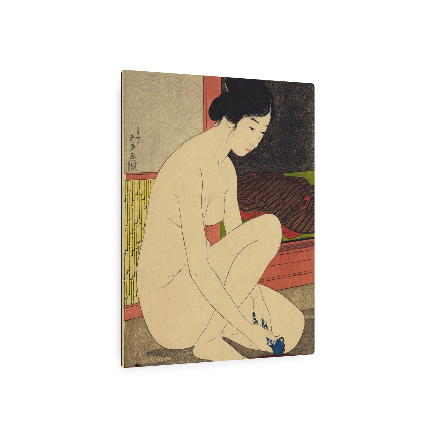 Shin Hanga Art - Goyō Hashiguchi (1915) Yokugo no onna 🇺🇸 US Shipping - Traditional Japanese Art on Metal Poster