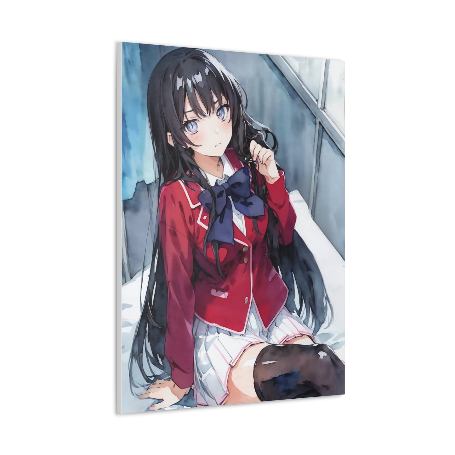 Suzune - Watercolor Anime Art on high quality Canvas