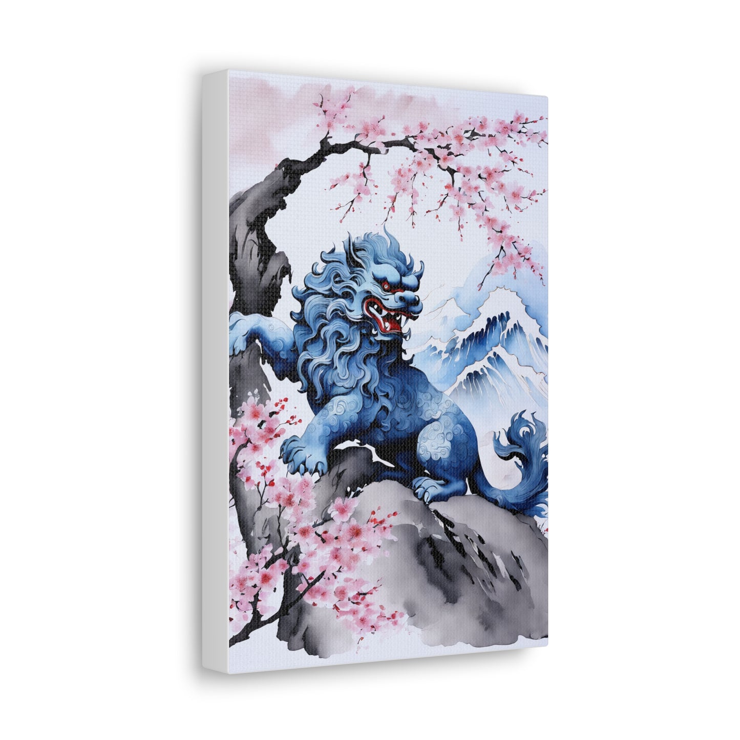 Sumi-e Art  - Komainu • Traditional Japanese Art on high quality Canvas