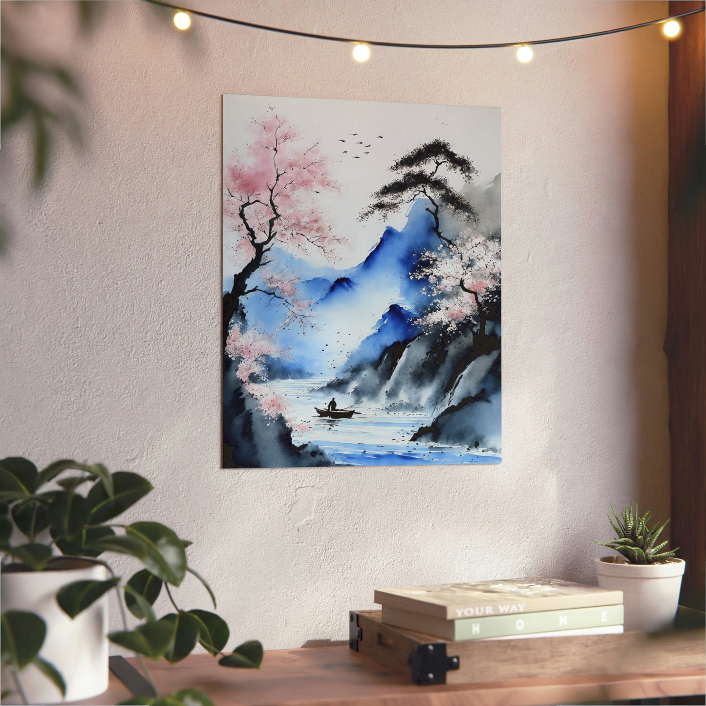 Sumi-e Art - Silent waters 🇩🇪 GER Shipping - Traditional Japanese Art on Metal Poster