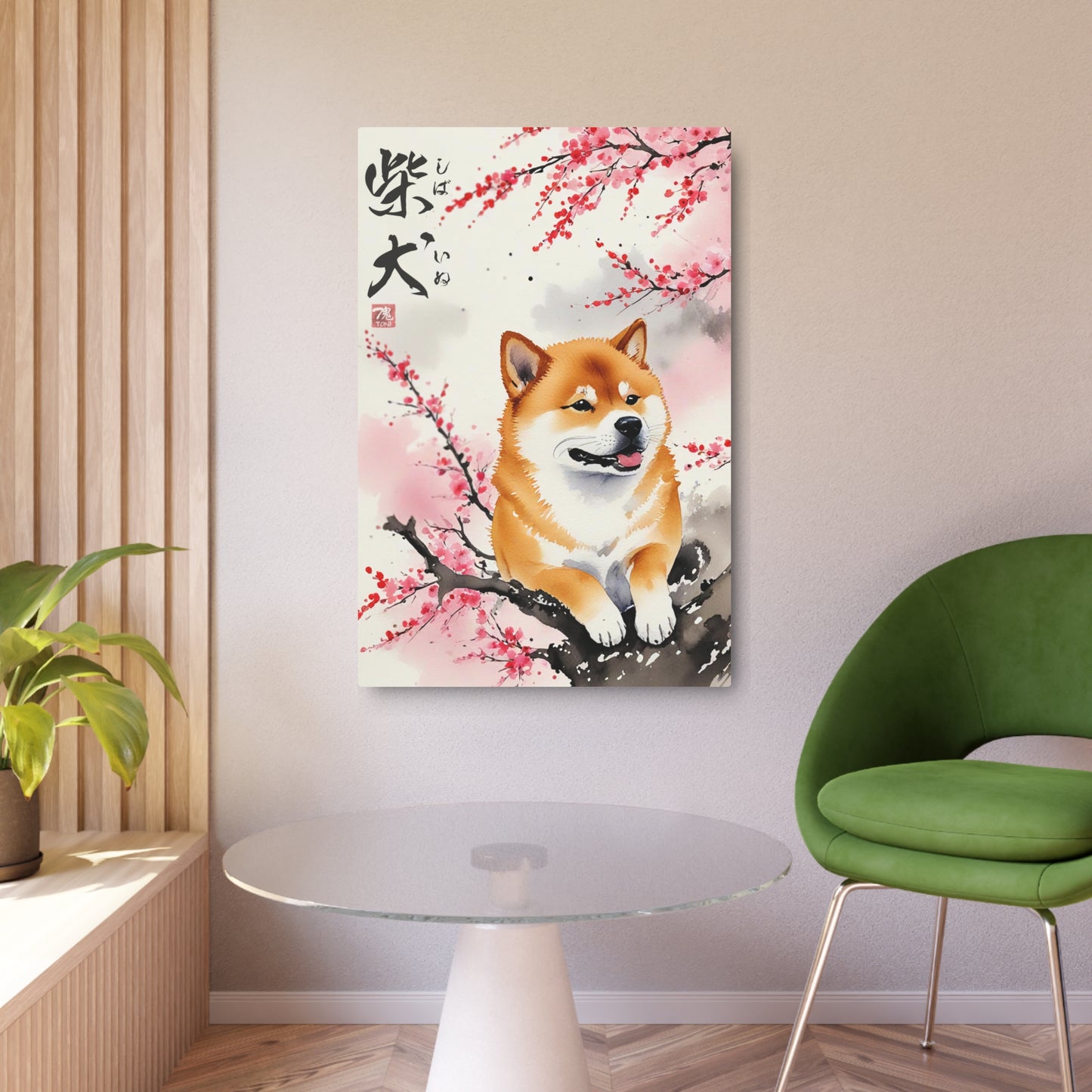 Sumi-e Art - Shiba Inu 🇺🇸 US Shipping - Traditional Japanese Art on Metal Poster